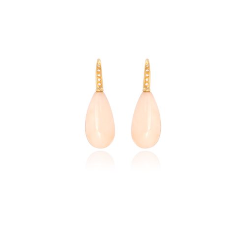 Orecchini Princess in Corallo Rosa e Bianco